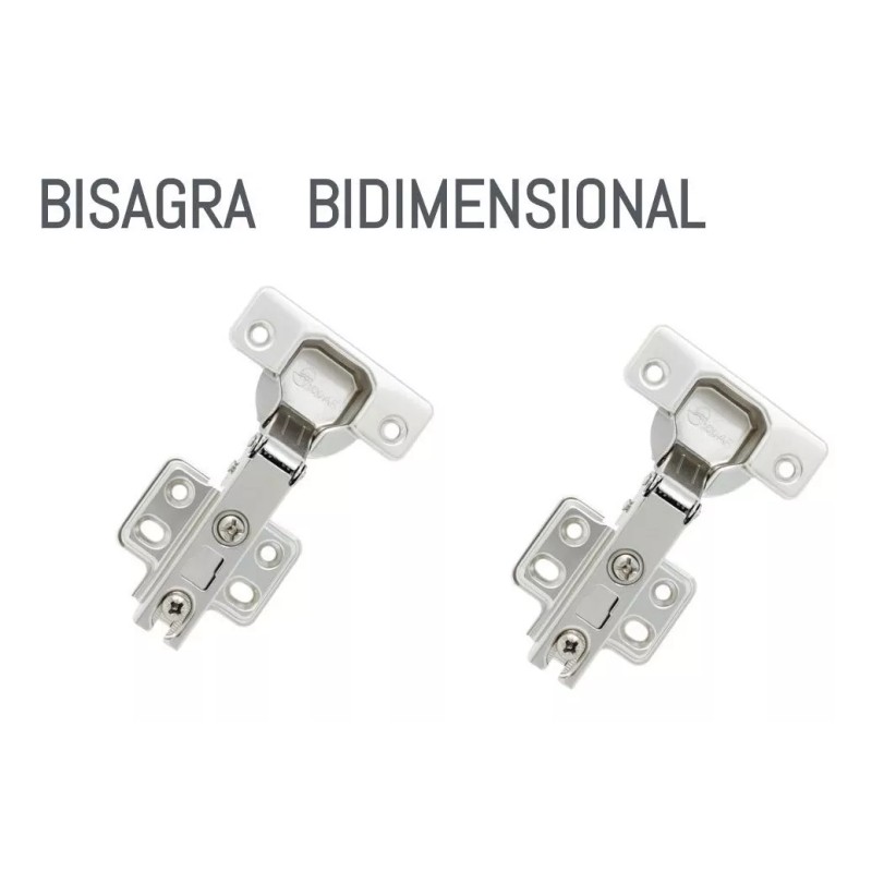SIQUAR Par De Bisagra Bidimensional De 35mm Recta Con Tornillos
