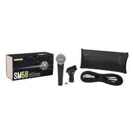 Shure SM58 Pro Dynamic Microphone with 25-Foot XLR Cable - Professional Studio & Live Performance Cardioid Mic for Vocals, Podcasting, and Recording (SM58-CN)