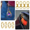 120 Pcs Gold Keyring,Keyrings for Crafting,60Pcs Clasps & 60Pcs Rings(Gold)