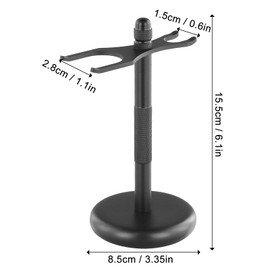 Pinsheng Safety Razor and Brush Stand Holder, Black Stainless Steel Shaving Brush Stand Deluxe Chrome Razor and Brush Stand Holder Fit All Your Shaving