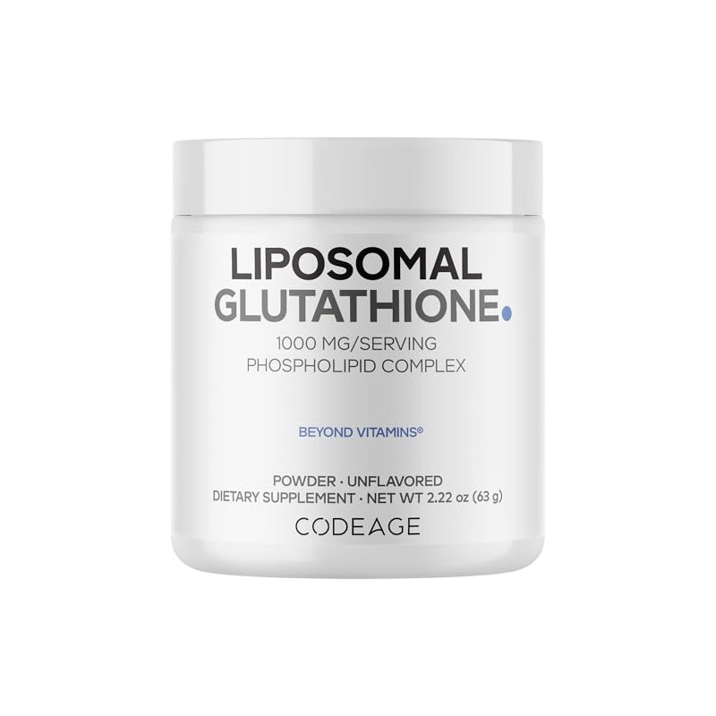 Codeage Polvo de Glutatión Liposomal - 1000 MG de L-glutatión