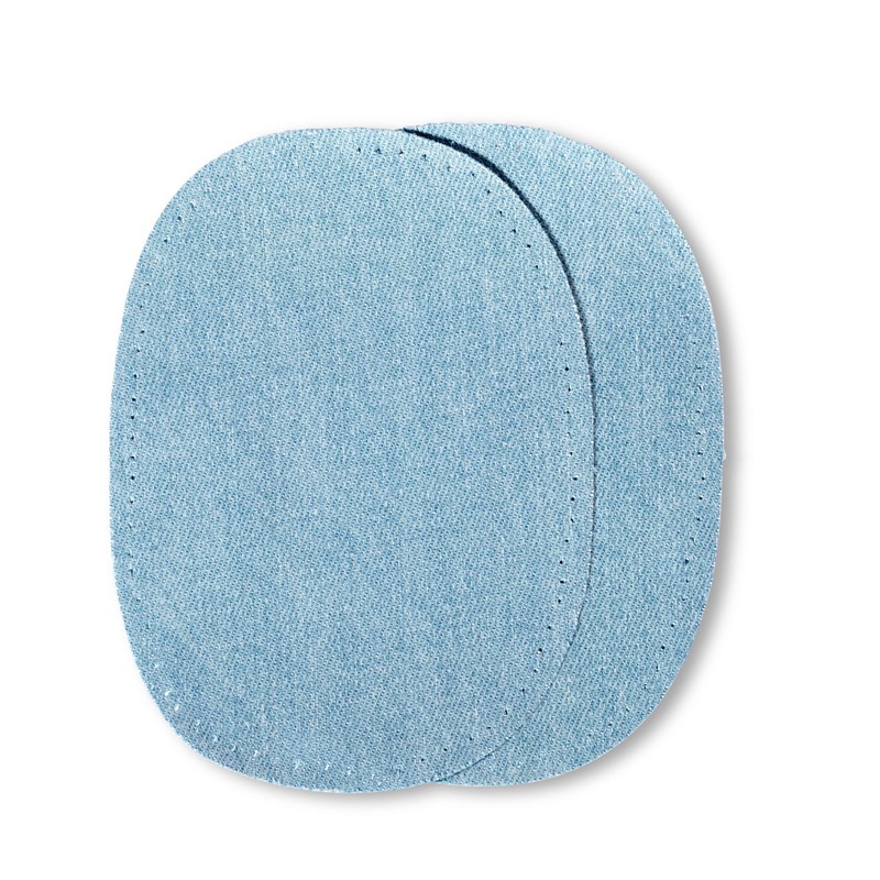 Prym Patches Denim for Ironing/Sewing on 14x10 cm Light Blue,