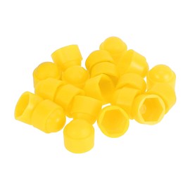 INFINAUTO Wheel Lug Nut Bolt Exterior 21mm Rims Tire Nut Screws Dust Cap Cover Nut Protection Plastic Yellow
