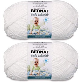 Bernat Baby Blanket Big Ball Yarn (2-Pack) White 161104-4005