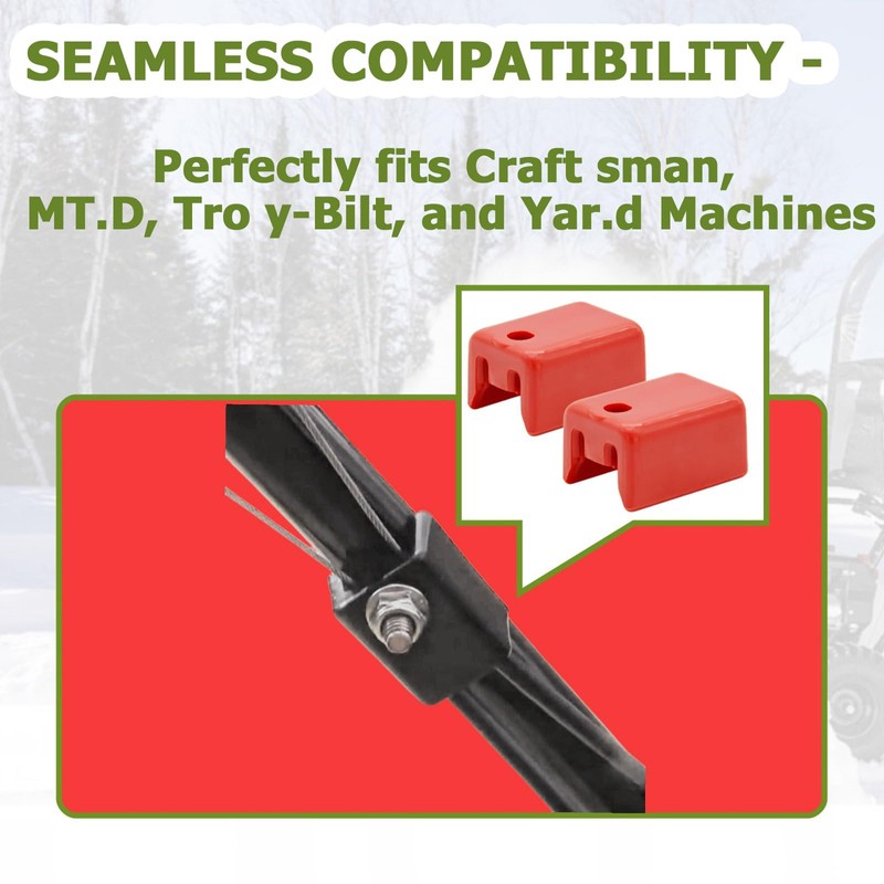 Auaurly 2 PCS 731-04216A Dual Cable Fitting Holder,Cable Clamp Part,Red