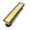 SaniteModar Linear Shower Drain, Gold Shower Drain 12 inch with