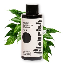 Flourish Plant Organic All-Purpose Plant Food 3-3-2 Fertilizer for Indoor Plants - CDFA Certified, Easy Application, 3-3-2 NPK, Eco-Friendly, EA 1.69 fl oz USA Made