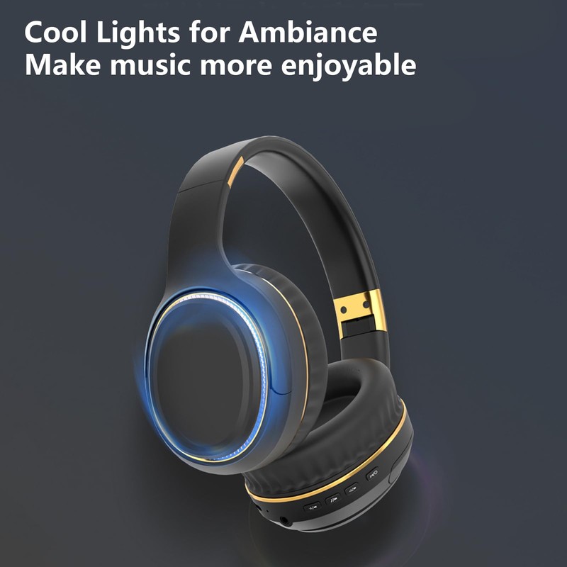 Headphones Wireless | Wireless On-Ear Headset | Foldable Stereo Bass