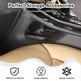 HIRUFAIT Center Console Organizer Tray Compatible with L@nd Rover Range Rover Sport 2023 2024 2025 Accessories, Center Console Below Storage Box ABS Black