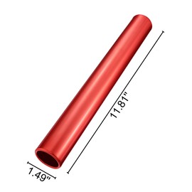 Zhehao 5 Pcs Track Batons for Relay Aluminum Running Field Race Batons for Students, Office, Clark, Outdoor(Red)
