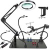 Magnetic Helping Hands with 10X Magnifying Lamp,Larger Sturdy Base,360 Hot