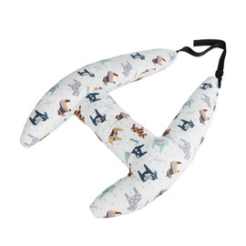 Qchomee Kids Car Travel Pillow Car Seat Belt Cushion Head Neck Support Pillow Safety Strap Covers Adults Children Headrest for Car Travelling Sleeping Pillow, White