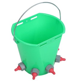 EVTSCAN 8L Calf Feeder Bucket,Plastic Milk Feed Bucket,Lamb Milk Feeding Bucket,Multiple Nipples Large Capacity Pot for Cattle Sheep Livestock Farm Animal (Five Mouths)