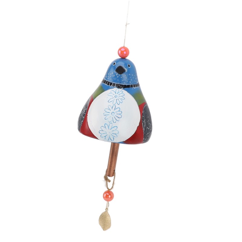 Resin Bird Wind Chime Resin Wood Hand Painted Delightful Melody