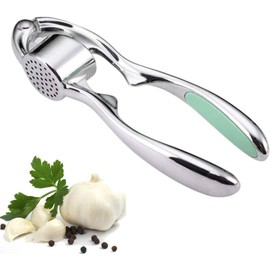 Prensa de Ajos, Picadora de Ajos profesional, Prensa Ajos Trituradora de Aleación de zinc, Exprimidor de Ajos, Picadora Trituradora herramienta de cocina para el hogar. (Verde)