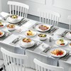 MALACASA Plates and Bowls Sets, 18 Pieces Modern Porcelain Dinnerware
