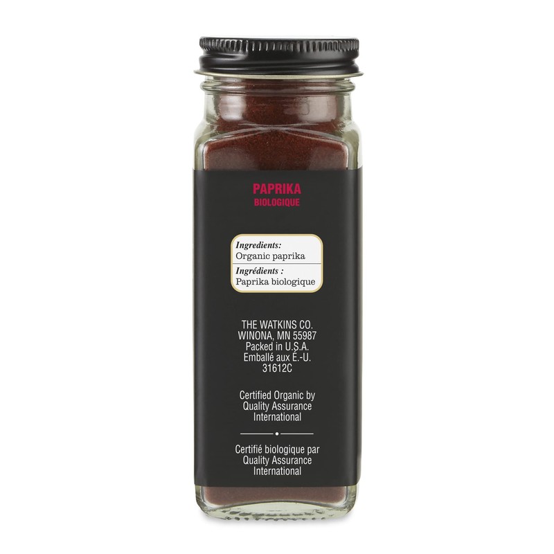 Watkins Gourmet Organic Spice Jar, Paprika, Non-GMO, Kosher, 85 g
