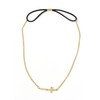 Magic Metal Horizontal Cross Headpiece Gold Tone HA04 Chain Hair