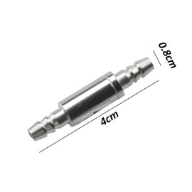 TopHomer CO2 Stainless Steel Check Valve, 4mm Diameter One Way Non-Return Check Valve Anti-Backflow Maintenance Accessories for Aquarium System Fish Tank