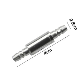 TopHomer CO2 Stainless Steel Check Valve, 4mm Diameter One Way Non-Return Check Valve Anti-Backflow Maintenance Accessories for Aquarium System Fish Tank