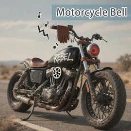 Gremlin Bell Zinc Alloy Guardian Bell Odin Viking God Motorcycle Bell for Biker Riders Repelling Bad Luck