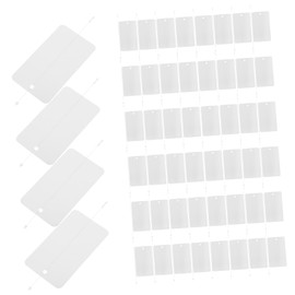 FUNOMOCYA 100pcs Blank White Tags with Lanyard for Bracelet Display Cards Id Holders and Merchandise Tagging Versatile Labeling for Business Needs