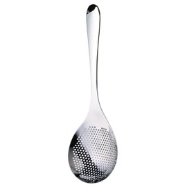 LTM-H01m Slotted Punching Spoon Naked Dishwasher Safe Ladle Silver