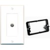 RiteAV Coax Wall Plate White with Low Voltage Mounting Bracket