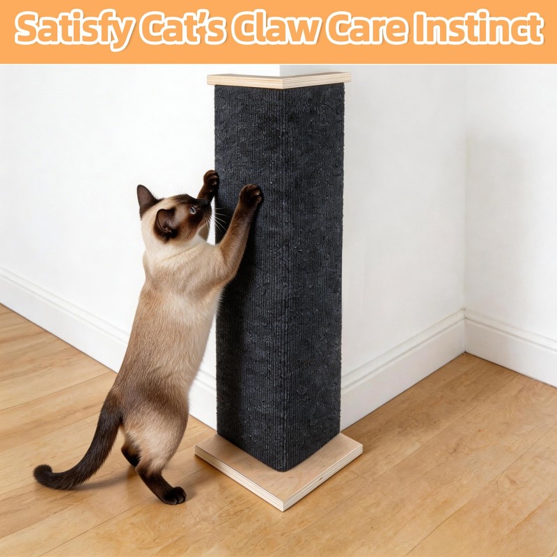 Dmnnlp 24" Tall Couch Corner Cat Scratcher, with 5Pcs Replaceable