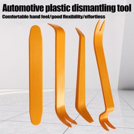 June tech 4 Pcs Trim Removal Tool, Car Trim Removal kit, Tool Kits for Car Radio Door Dashboard Installation, Plastic Pry Tool, Automotive Panel Dash nterior Accessories, Repair Mechanic Bar Scraper