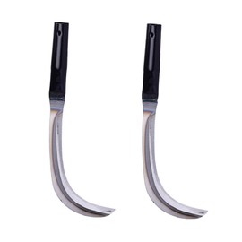 Yardwe Mowing 2Pcs Fierce Steel Willow Leaf Sickle Garden Weeding Fork Harvest Farming Sickle Driveway Weeder Sickle Hand Weeder Grass Sickle Weeding Sickle Tools Manual Banana