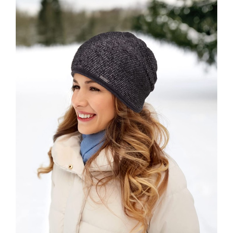 Faera Unisex Winter Hat, Warm Lined Winter Beanie, Fleece Lining,