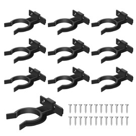 Kitchen Skirting Clips, Pack of 10 Kitchen Skirting Board Kitchen Clips with 22 Screws, Kitchen Base Clips, Kitchen Plinth Mounting Clips for 32-35 mm Kitchen Feet, Black