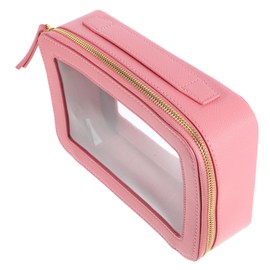 LABRIMP Transparent Cosmetic Organizer Bag Portable Toiletry Travel Makeup Bag with Zipper for Outdoor Activities Gym and Travel Essentials Airline Approved Design