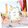 Toyvian 12pcs Wood Place Card Holder: Table Number Holder Stands,