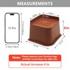 HANIHUA 6 Pack Brown Bed Risers 4 inch Heavy Duty,
