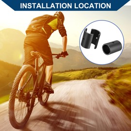 Hihaha 25.4 to 31.8mm Bike Handlebar Shim/Inner Bicycle Handlebar Stem Shim Adapter Size Reducer Sleeve Spacers Clamp Fixed Gear Accessories for Bicycle/Durable Aluminum Alloy/2Pcs Black