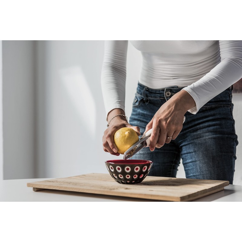 Guzzini Le Murrine Set of 2 Bowl 12cm, Black/White/red. Made