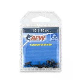 American Fishing Wire Single Barrel Crimp Sleeves, Black, 0.025-Inch Inside Diameter, 36-Pieces