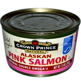 Crown Prince Natural Alaskan Pink Salmon, No Salt Added, Cans, 7.5 oz