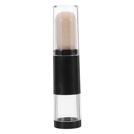 Beavorty Retractable Makeup Brush Travel Kabuki Powder Foundation Brush with Refillable Loose Powder Bottles Portable Face Liquid Brush with Cover for Mixing
