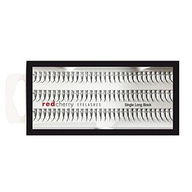 Red Cherry Single Long Individual Lashes, Black (Pack of 6)