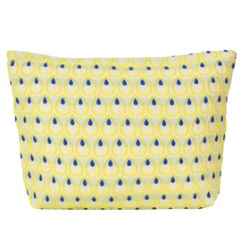 MHDGG Makeup Bag Cosmetic Bag for Women,Large Capacity Floral Cosmetic Bag Makeup Bags Women Travel Accessories Organizer Storage Makeup Bag,Water-drop Yellow