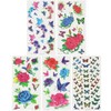 com-four® 25 x Tattoo Sheets with Peel Off Tattoos for
