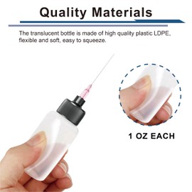 10 Pcs Needle Oiler (1 OZ), Precision Tip Applicator Bottle, Medical Grade LDPE Gun Oil Bottle with Extra Long 1.5 Inch Stainless Needle Tip – Easy to Use for Crafts, Hinges, Sewing Machines and More