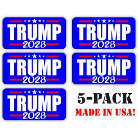Unbranded 5pcs TRUMP 2028 1" x 2" Vinyl Hard Hat Helmet Stickers Decals Keep America Great