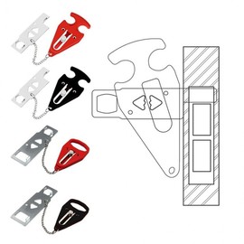 Portable Anti-Theft Door Lock for Travel & Security Universal Hotel Type - Black