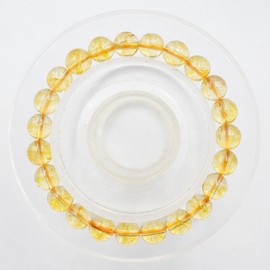 AD Beads Natural Gemstone Round Beads Stretch Bracelet Healing Reiki 8mm (Citrine)