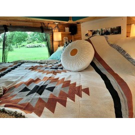 Peel Forest Rug, Arbed, Cover, Tent Pad, Camping Equipment, Inner Mat, Native Pattern, Zashiki Style, Camping Layout, 51.2 x 63.0 inches (130 x 160 cm)