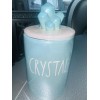 Rae Dunn Candle CRYSTAL 13.2oz Crystal Marines Scented Iridescent Teal